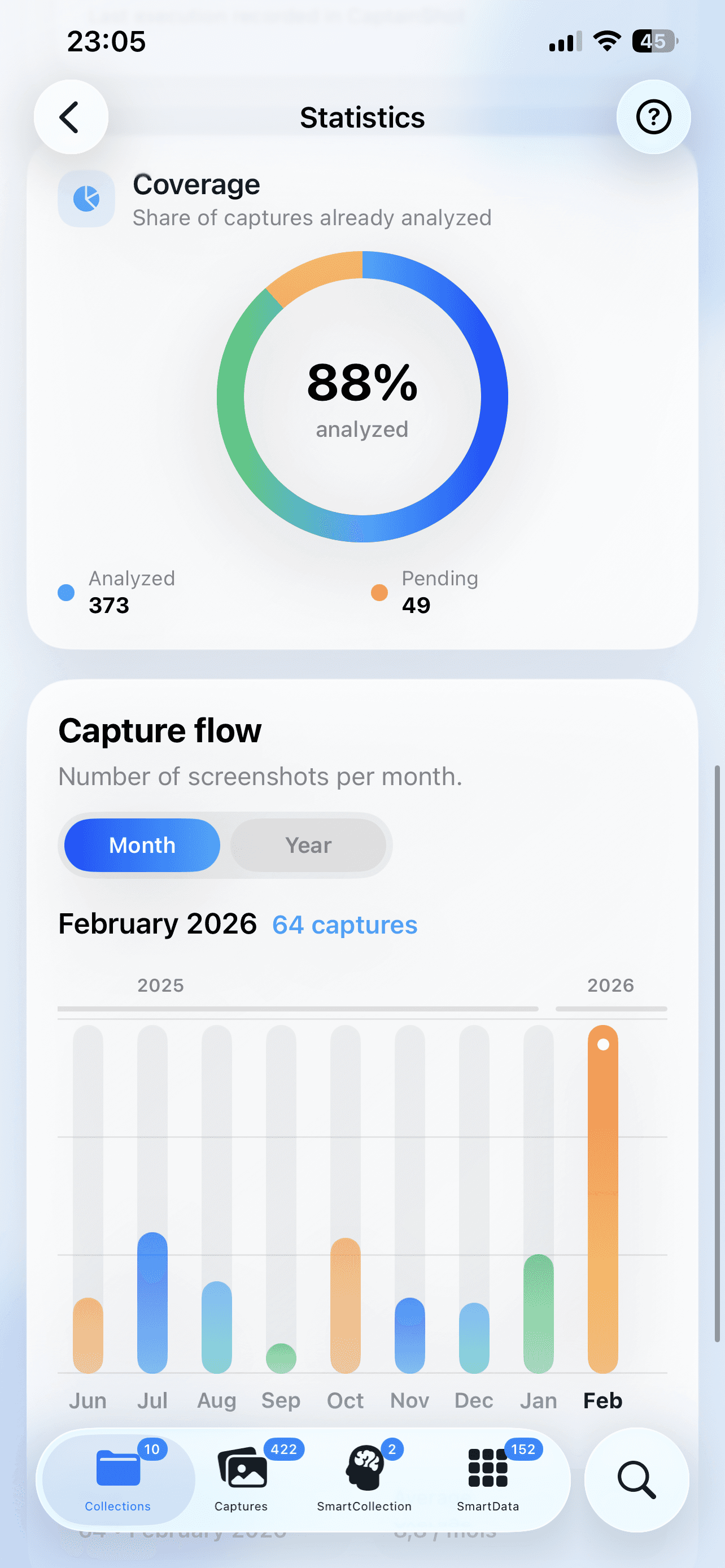App screenshot Collections