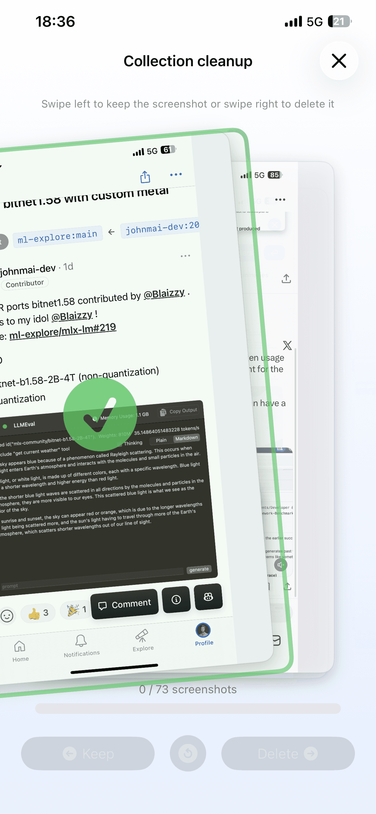 Screenshot de l'application