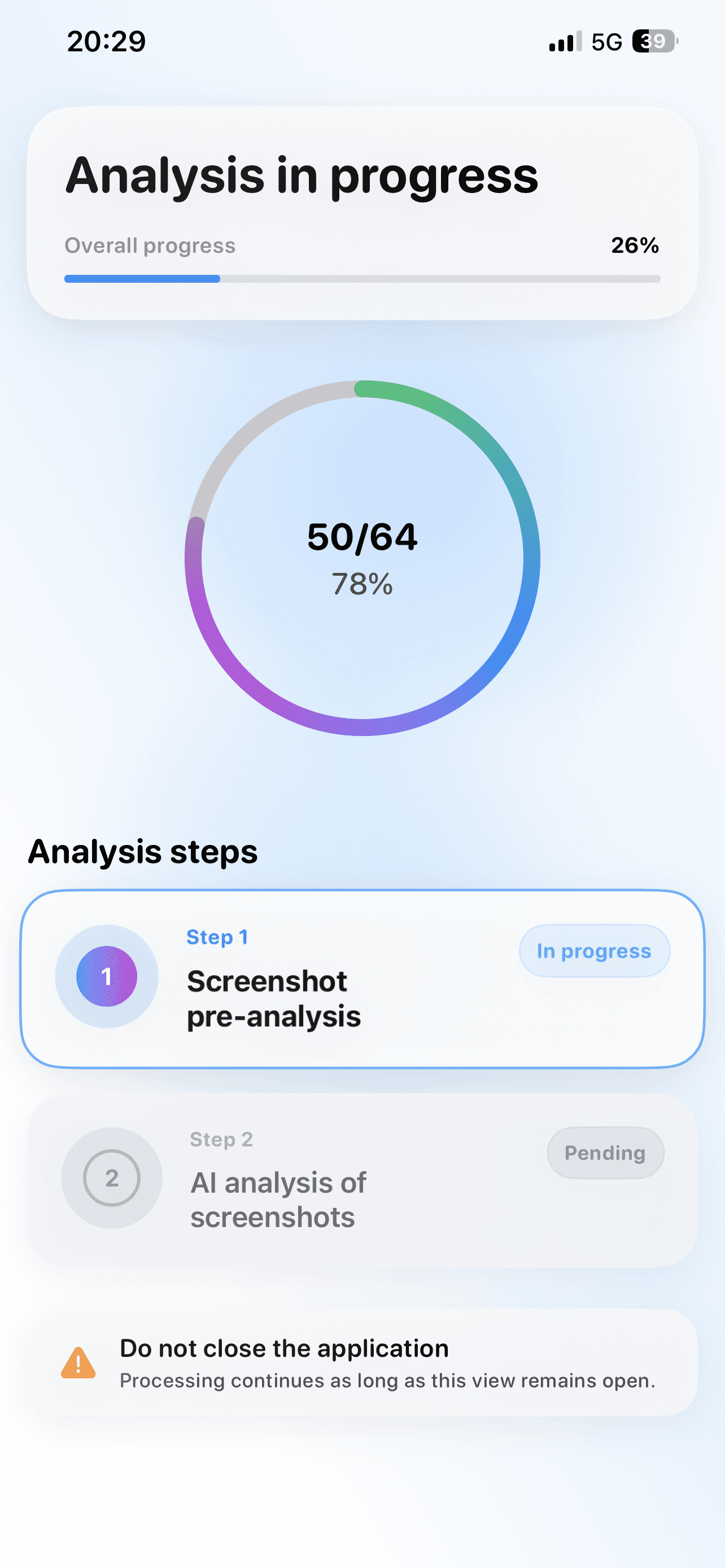 Screenshot de l'application